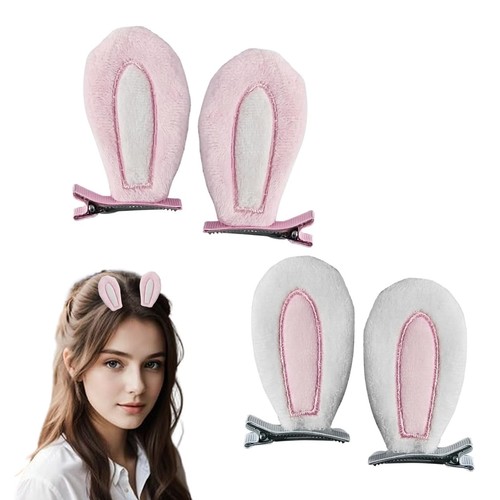 Pairs bunny hair clips - bunny,