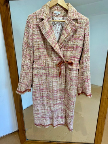 Kookai tweed spring coat - tweed,