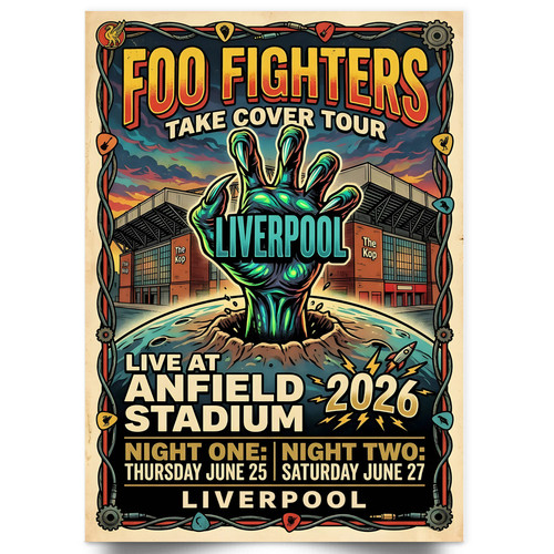 Foo fighters concert poster - foo,