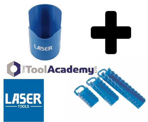 Laser tools blue stubby wrench - blue,