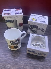 Classic Motorcycle Mugs Bone China Honda Norton Triton BSA Goldstar Paperweight 