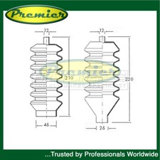 Premier Front Steering Rack Boot Set Fits MG Midget Triumph Spitfire RTC2219
