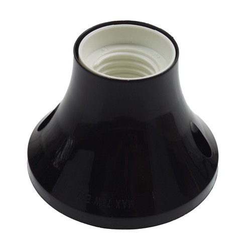 E27 edison screw black - es, |