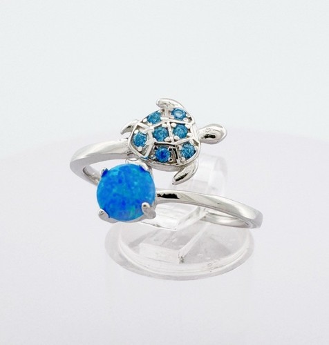 Opal sea turtle ring - opal,