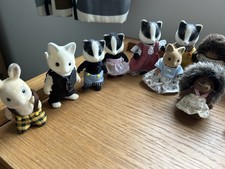 Sylvanian Families Vintage Figures bundle Some Rare Inc Badger Family 