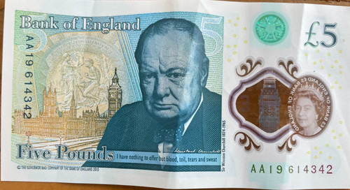 Bank england five pound - bank, £5