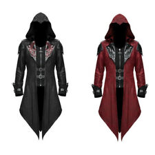 Assassins Creed Costume Cosplay Men Gothic Coat Halloween Party Hoodie Jacket