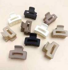 10 PCS Small Matte Hair Clip Rectangle Hair Claw Casual Crab Clamp Accessories