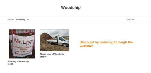 Woodchip tipped cubic - tipped,