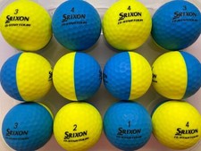12 SRIXON Q STAR TOUR DIVIDE GOLF LAKE BALLS  YELLOW-BLUE  PEARL / GRADE A 