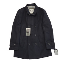 S4 Jackets Black Lined Wool Blend Overcoat Jacket Uk Men's Size M Bnwt L647