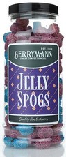 Jelly Spogs Retro Sweets Gift Jar by Berrymans Sweet Shop