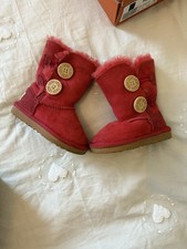 Sale: UGG Kids Bailey Button II Boots (Pink, Size 6 US / 23.5 EU)