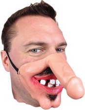Half Face Mask Funny Dick Nose Willy Face Dicky Big Teeth Fancy Stag Hen Party