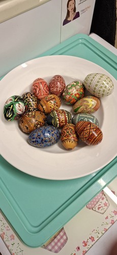 Solid wood eggs job lot - eggs,