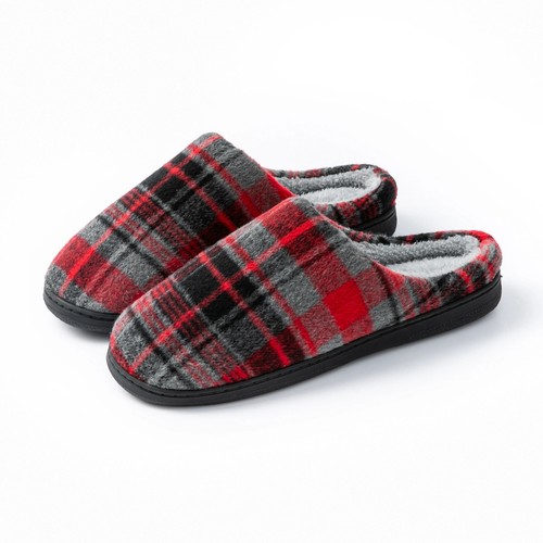 Men felt plaid slippers - felt,