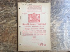 Vintage - 1942 Pamphlet No. 18 - Small Arms Training RANGE COURSES (WAR)