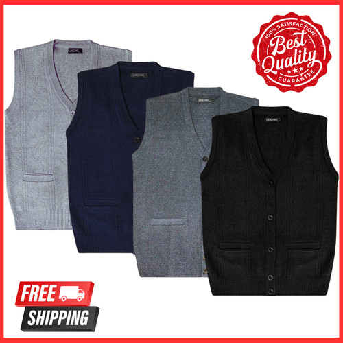 Men sleeveless button - men's, button-up