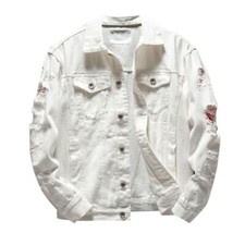 Mens Denim Jacket Button Hip