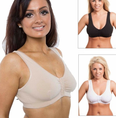 Front fastening bra - bra, cotton