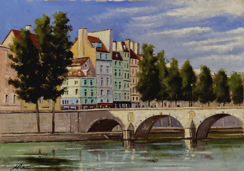 Marie bridge paris signed - bridge,