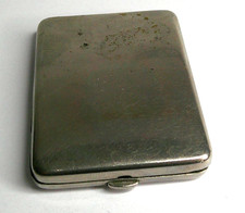 Vintage Plated Metal Matchbook holder 62 x 45 mm some wear