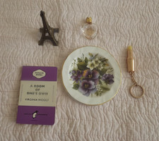 Fenton China Company Floral Plate + miscellaneous bundle