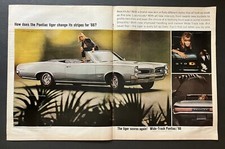 1965 Pontiac GTO Wide Track for '66 Color 2 Page Vintage Print Ad