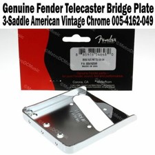 Bridge Plate FENDER USA 50s TELECASTER 0054162049 Vint 3 Saddles Guitar TELE