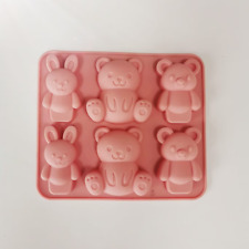 Cute Teddy Bear Silicone Mould - 6 cavity