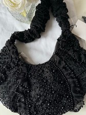 Zara Black Beaded Sequin Frill