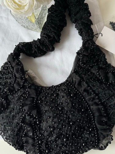 Zara black beaded sequin - zara,