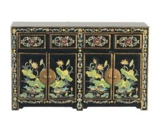 Dolls House Chinese Sideboard Cabinet Oriental Black Lacquer JBM Furniture 1:12