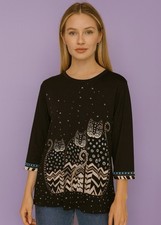 Laurel Burch Top Size XL Cat