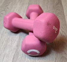 Opti Neoprene 2 x 2 kg Pink Dumbbells /Hand Weights Gym Workout C2
