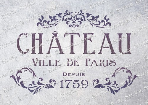 Paris chateau stencil - chateau, 5