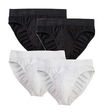 2 x Hanes White or Black Stretch Cotton Mens Briefs Pants Slips Underwear