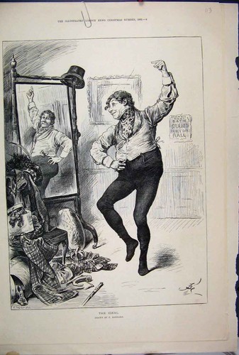 Man dancing mirror fancy dress - mirror,