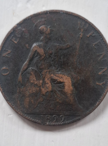 1899 penny one - one, coin