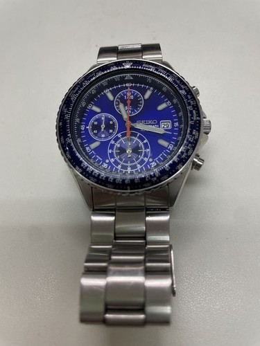 Seiko chronograph pilot - chronograph, blue
