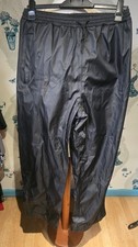 mens black waterproov over trousers, zip pockets & lower leg, Highlander, XL
