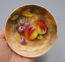 ROYAL WORCESTER FALLEN FRUIT HAND PAINTED PIN TRAY - FRANK ROBERTS