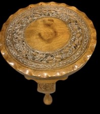 Vintage Hand Carved Side Table