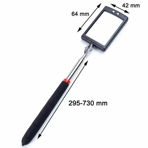 Telescopic led lit mirror - telescopic,