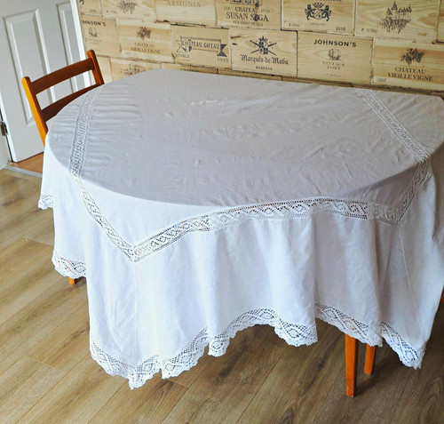 White vintage rectangular