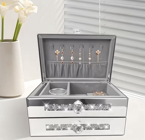 Glass jewellery box - glass,