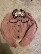 Orla Kiely Pink Cord Embroidered Jacket. . Beautiful UK Size 10