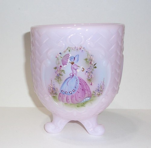 Fenton glass pink garden - glass, "garden