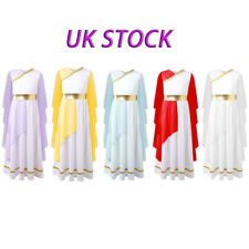 UK Girls Grecian Gown Dress Sleeveless Ancient Greek Toga V Neck Soft Costumes 