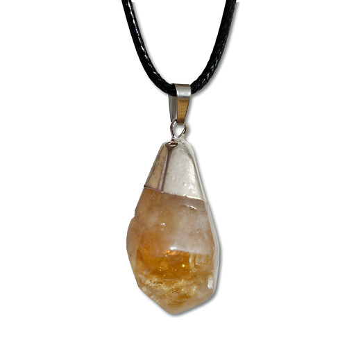 Citrine point pendant - citrine,